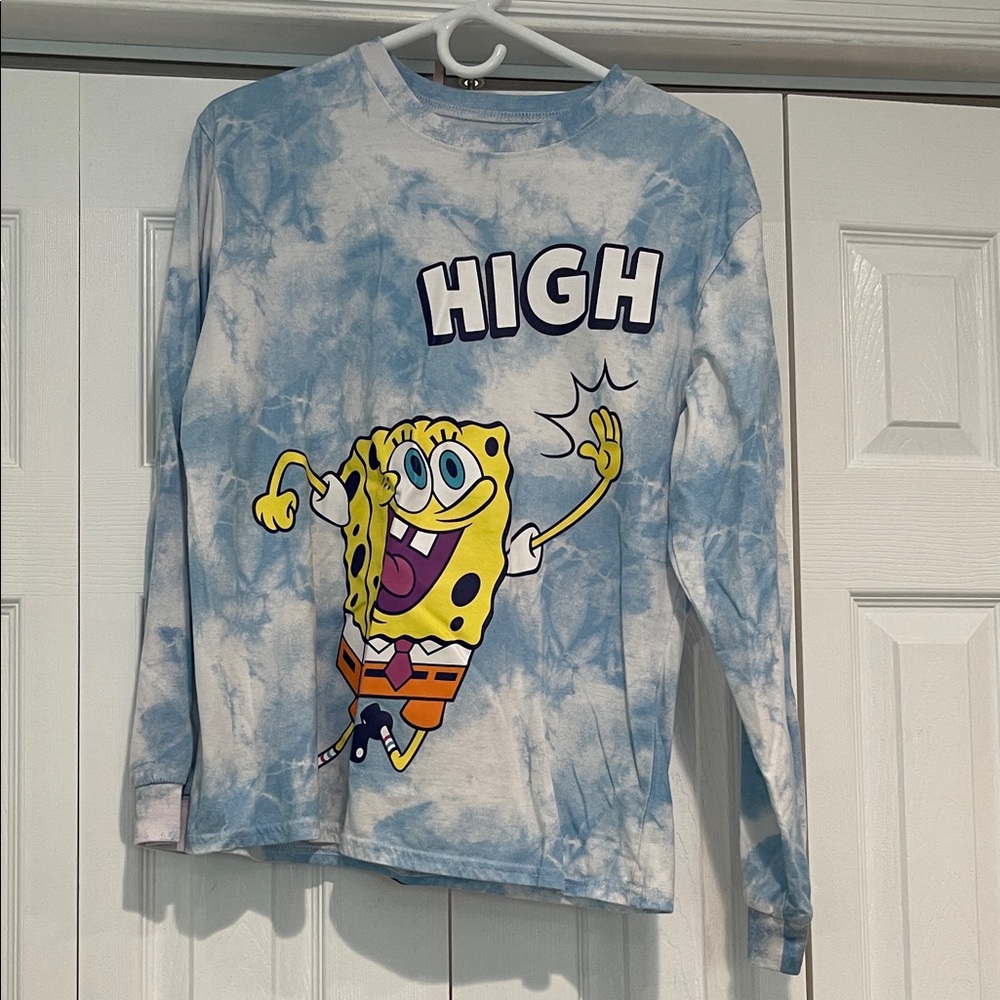 SpongeBob SquarePants Tie-Dye Long Sleeve Shirt